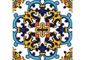 Computer-drawn illustration of Vietri ceramics Pattern