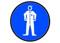 Circle job protection icons symbols