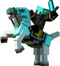 Minecrafter character knight with sword