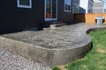 stamped concrete patio Royalty Free Stock Photo