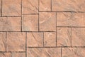 stamped concrete pavement, slate stone tile on cement stones pattern Royalty Free Stock Photo