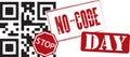 Stamped text No-Code Day Royalty Free Stock Photo
