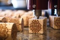 stamping machine imprinting logos on corks