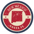 StampofNewMexicostate. Vector illustration decorative design