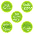 Stamps, badges, logo for organic food business