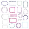 Stamps frames vector set Royalty Free Stock Photo