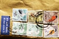 Stamps printed in Hong Kong Royalty Free Stock Photo