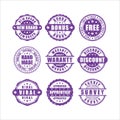 Stamps product vector design Collection Royalty Free Stock Photo