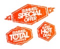 Stamps set - summer special offer, summer total clearance, summer hot deal