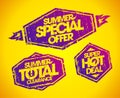 Stamps set - summer special offer, summer total clearance, summer hot deal