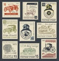 Stamps on the theme of road and rail transport