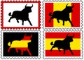 Stamps with toros Royalty Free Stock Photo