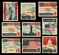 Stamps with United States of America landmarks