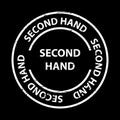 second hand stamp on black