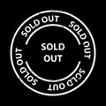 sold out stamp on black