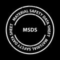 material safety data sheet stamp on black Royalty Free Stock Photo