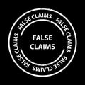 false claims stamp on black Royalty Free Stock Photo