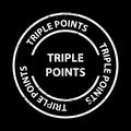 triple points stamp on black