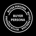 buyer persona stamp on black