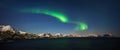 Stamsund Aurora Panorama Royalty Free Stock Photo