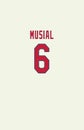 Stan Musial, St. Louis Cardinals Jersey Back