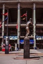 Stan Musial Statue outside Old Busch Stadium. Royalty Free Stock Photo