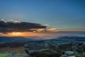 Stanage Edge Sunset Royalty Free Stock Photo