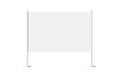 Stand board banner mockup horizontal vector, white signage panel, empty blank billboard poster illustration isolated, advertising Royalty Free Stock Photo