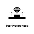 stand, diamond, user preferences icon. Element of business icon for mobile concept and web apps. Detailed stand, diamond, user