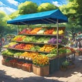 Stand at a Farmers\' market