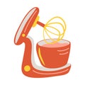 ..Stand Food Mixer, Kitchen Mixer, Making Mixer, Electric Food Mixer, Food Processor, Kitchen Gadget. Cartoon flat vector Royalty Free Stock Photo