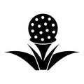 Stand for golf ball icon, simple style