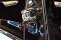 Stand by GoPro. Action Camera GoPro Hero on the safety car BMW M4 Coupe DTM. Royalty Free Stock Photo