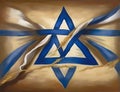 Stand with Israel. Israeli abstract flag