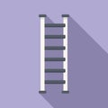 Stand ladder icon flat vector. Step construction