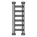 Stand ladder icon outline vector. Step construction