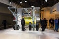 Stand by Liebherr and samples of aircraft landing gear.