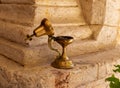 A stand for lighting incense in the small monastery of St. George on the border of the Jewish and Armenian quarters in the old