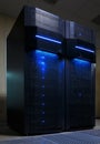 Stand mainframe in data center with light glare