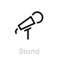 Stand microphone icon. Editable line vector. Royalty Free Stock Photo