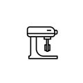 Stand Mixer without bowl icon. Kitchen appliances for cooking Illustration. Simple thin line style symbol Royalty Free Stock Photo