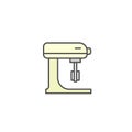 Stand Mixer without bowl icon. Kitchen appliances for cooking Illustration. Simple thin line style symbol Royalty Free Stock Photo
