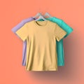 Stand out in the crowd: grab attention with unique t-shirt mockup presentations Royalty Free Stock Photo