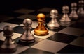 Stand out of crowd individuality concept Odd Chess Piece Royalty Free Stock Photo