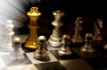 Stand out of a crowd individuality concept Odd Chess Royalty Free Stock Photo