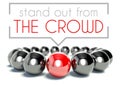Stand out from the crowd unique concept Royalty Free Stock Photo