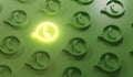 Stand Out on Social Media Concept. Glowing Whatsapp Logo