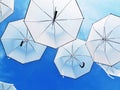 Stand out umbrellas Royalty Free Stock Photo