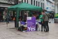 A stand promoting the Yes vote for the 25th of May referendum regarding the issue of abortion
