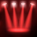 Stand on red stage Royalty Free Stock Photo